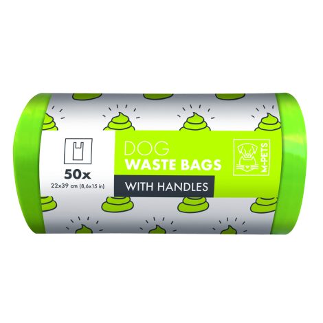 M-PETS_10110917 Dog Waste Bags with Handles green sim 3D