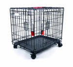 VOYAGER Wire Crate 2 doors with Wheels