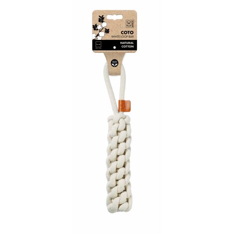 M-PETS_10646701_COTO_Eco rope dog toys_White Loop Ball_6.5 cm_#0