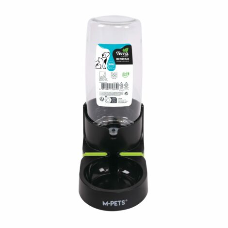 M-PETS_60531099_REFRESH_Small water dispenser_Black_0,85L_3D SIM_SQ_CMYK_V3